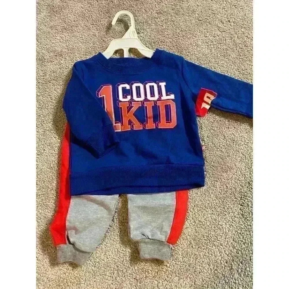 NWT UNBRANDED New 𝅺Cool Infant Jogger‎ Set, 6-9 Mos.